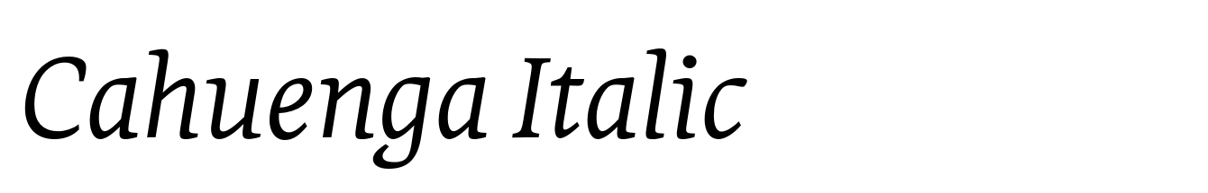 Cahuenga Italic